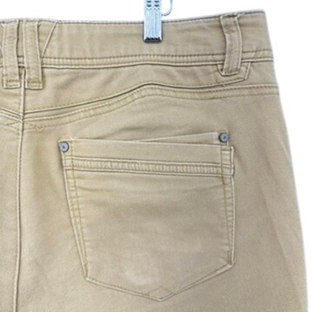 Democracy Ab Solution Skinny Pants Tan‎ Khaki SZ 12 36x28 Stretch Plus Size